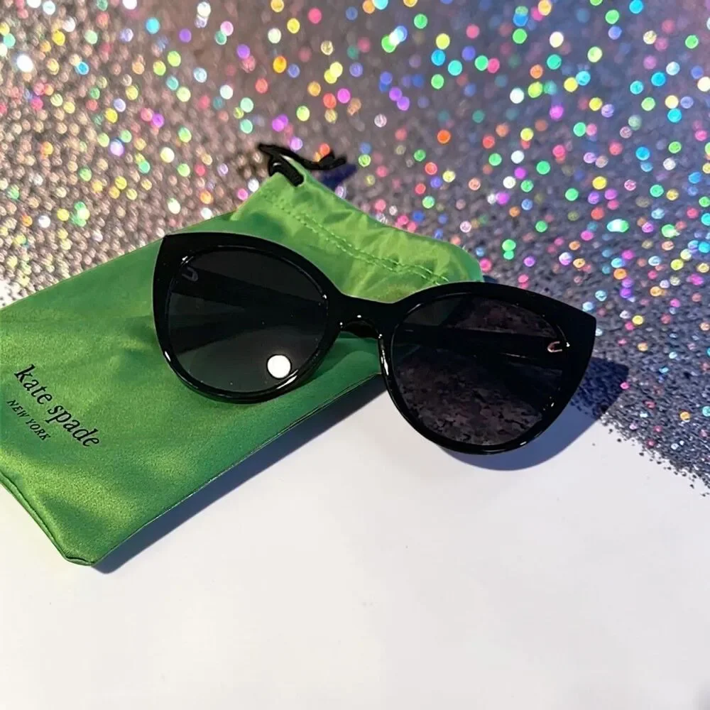 Kate Spade Women's Samantha/S 8079O Black Cat Eye Sunglasses NEW IN BAG  54mm
