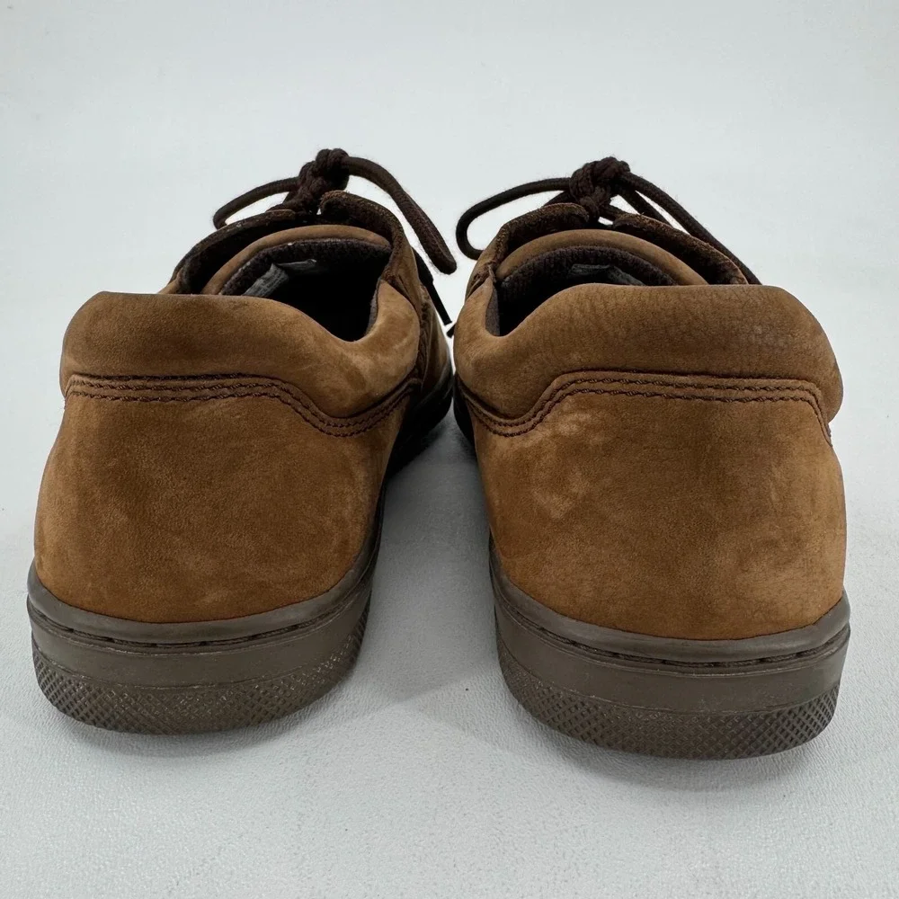 Skechers MENS Brown Leather Lace Up Casual Oxford Shoes Sneakers SIZE 10 XWIDE