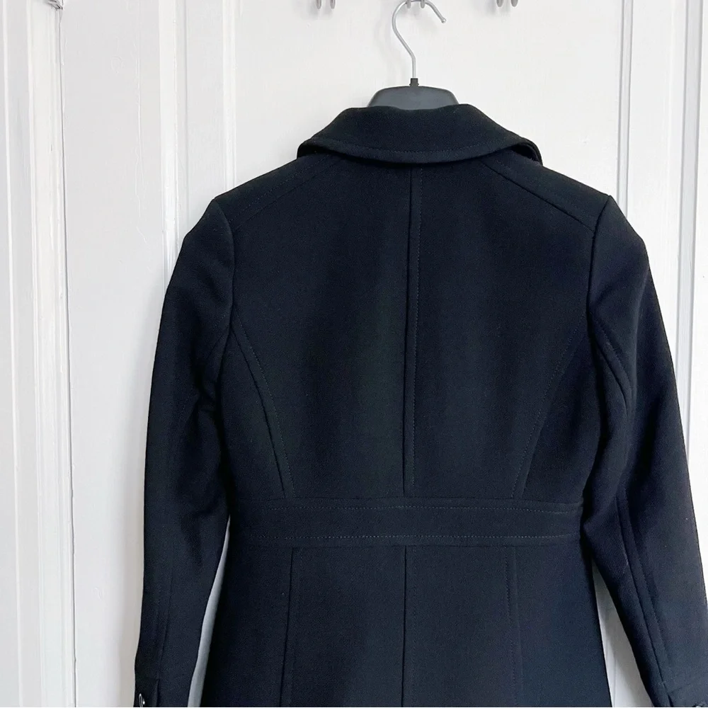 J Crew • Classic Lady Day Coat in Italian double-cloth wool Thinsulate® black
