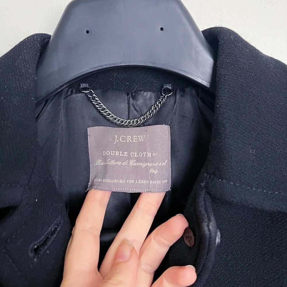 J Crew • Classic Lady Day Coat in Italian double-cloth wool Thinsulate® black