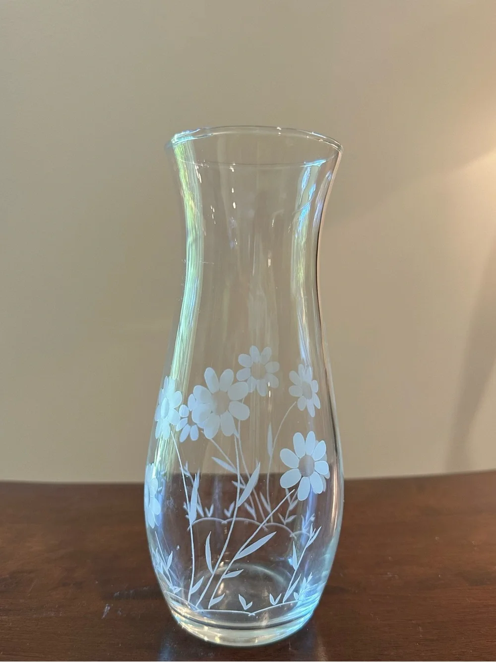 Vintage glass etched