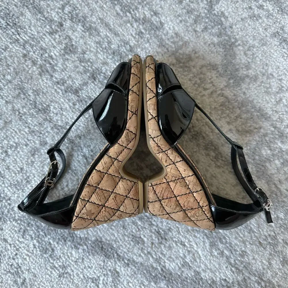 CHANEL patent leather