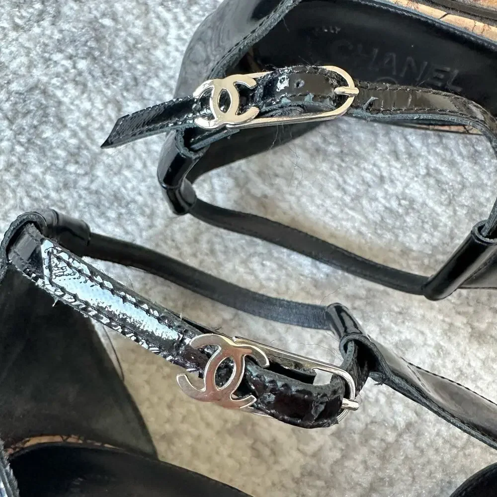 CHANEL patent leather