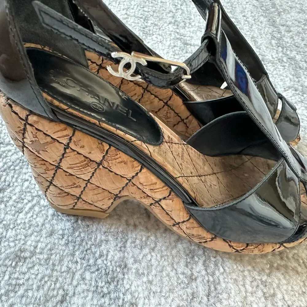 CHANEL patent leather