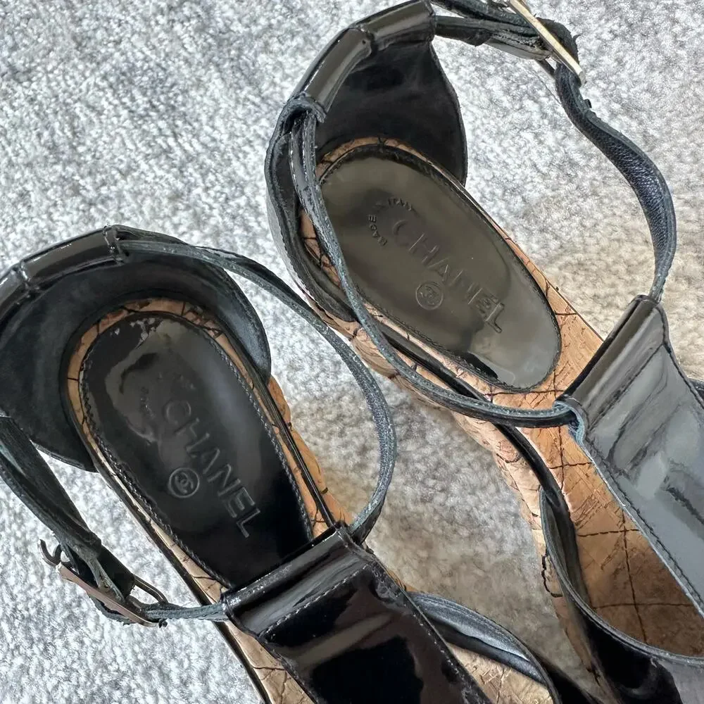 CHANEL patent leather