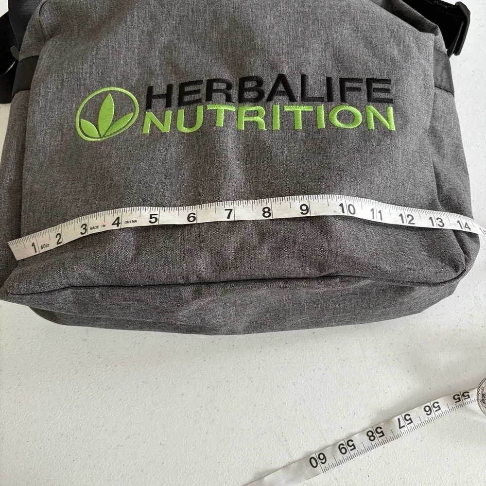 Herbalife nutrition tote messenger laptop bag swag bag grey