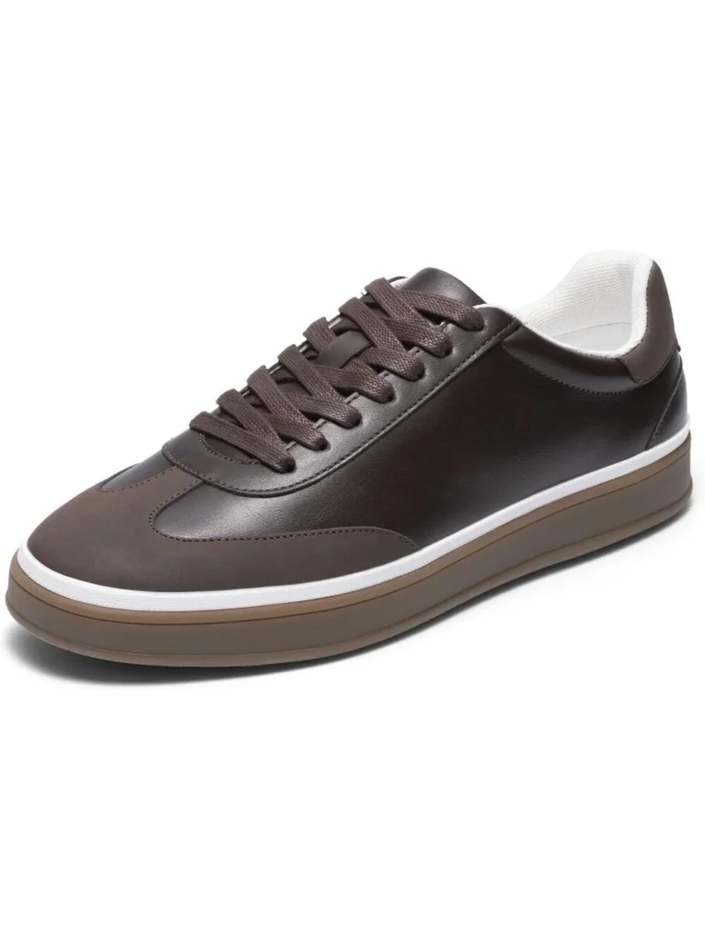 Men's Dark Brown Faux Suede Rubber Casual Comfortable Business Fashion Sneakers
