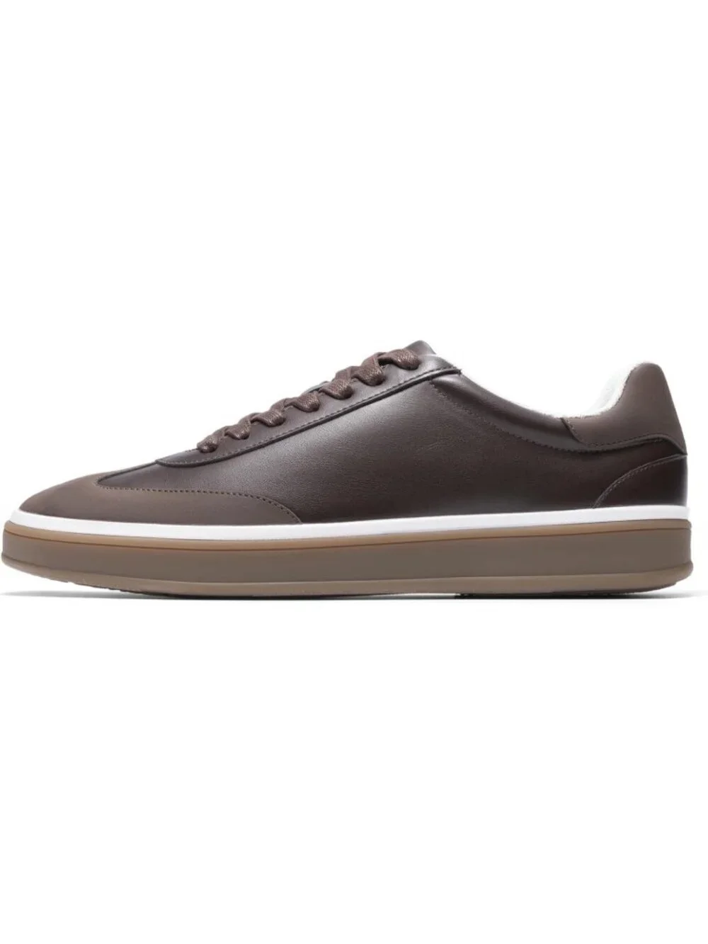 Men's Dark Brown Faux Suede Rubber Casual Comfortable Business Fashion Sneakers