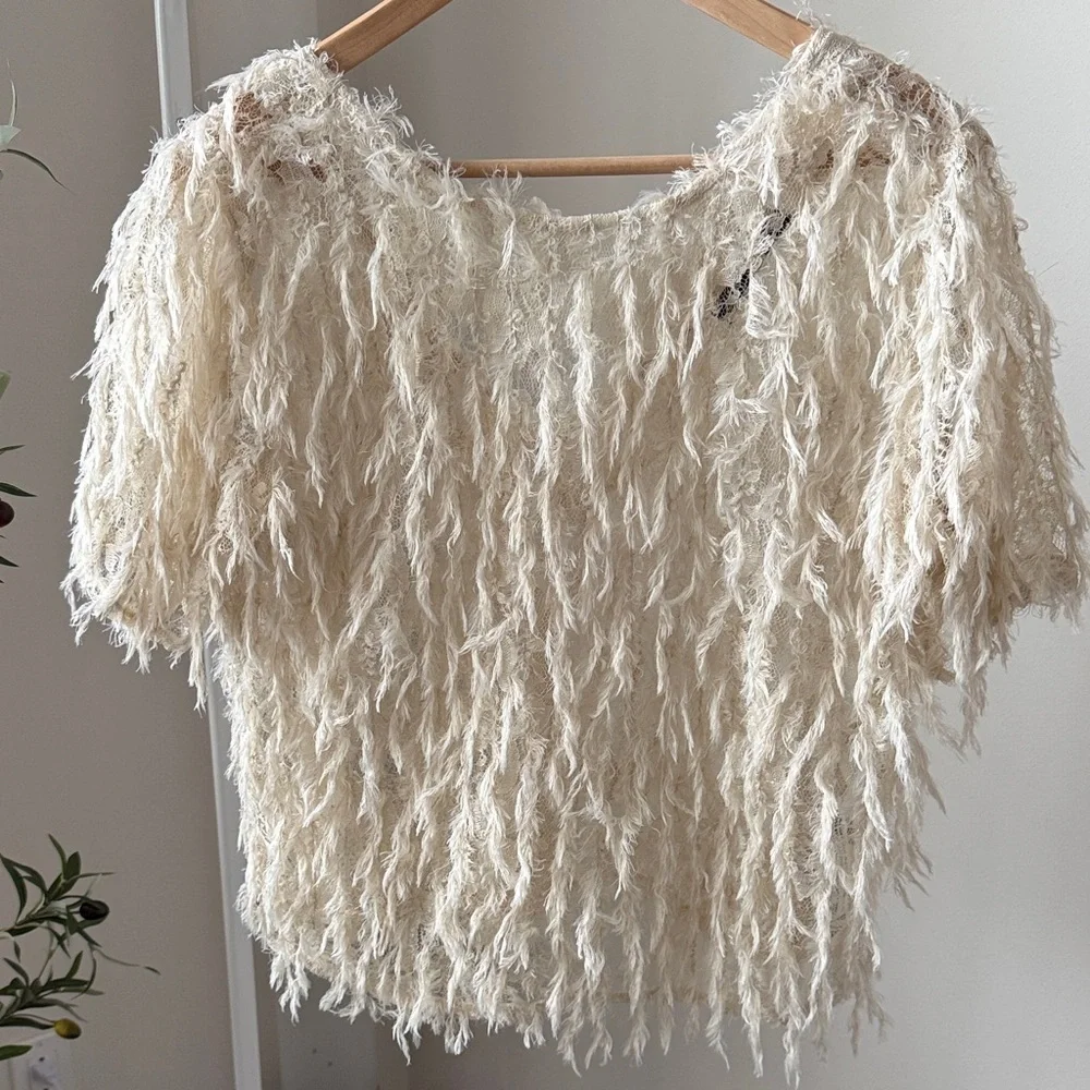 Zara cream textured