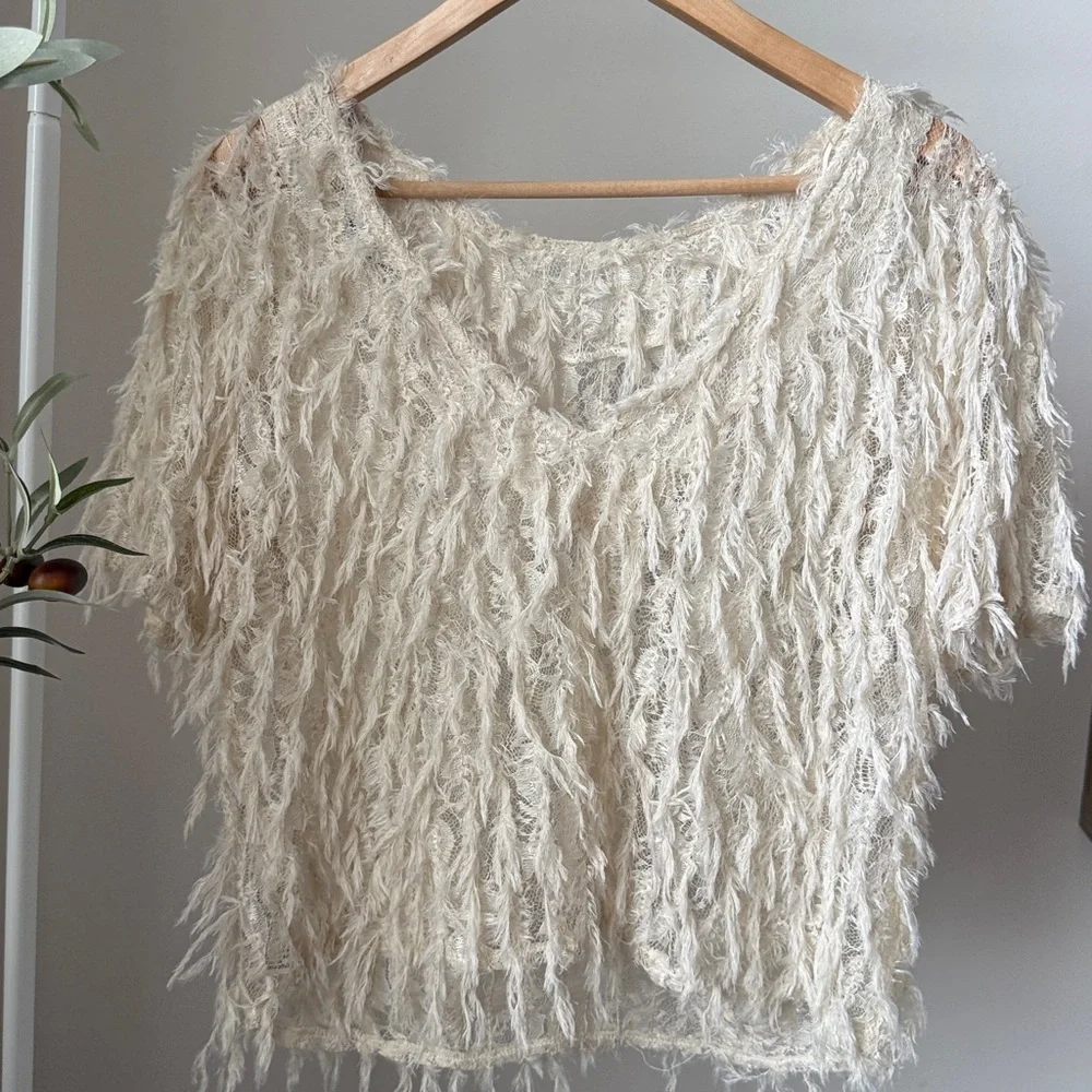 Zara cream textured