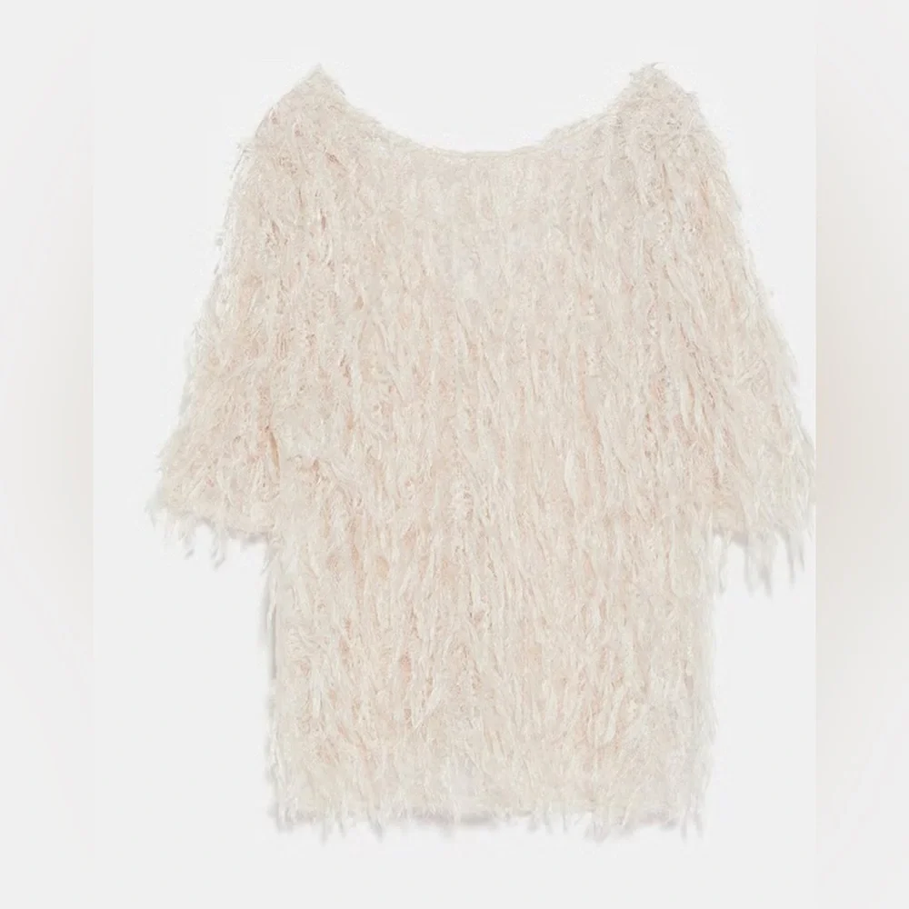 Zara cream textured