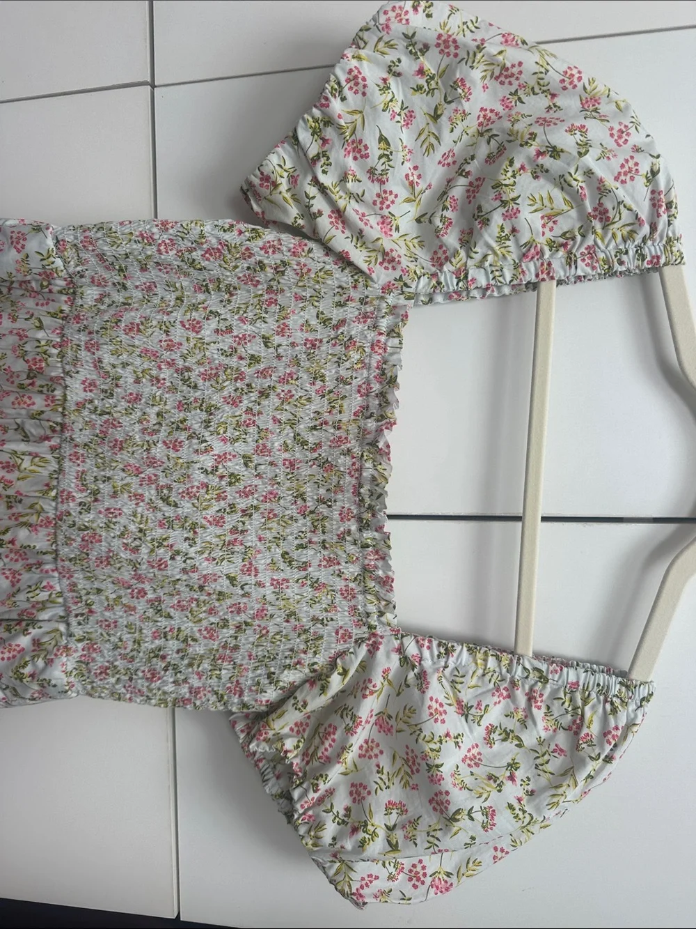J. Crew smocked bodice
