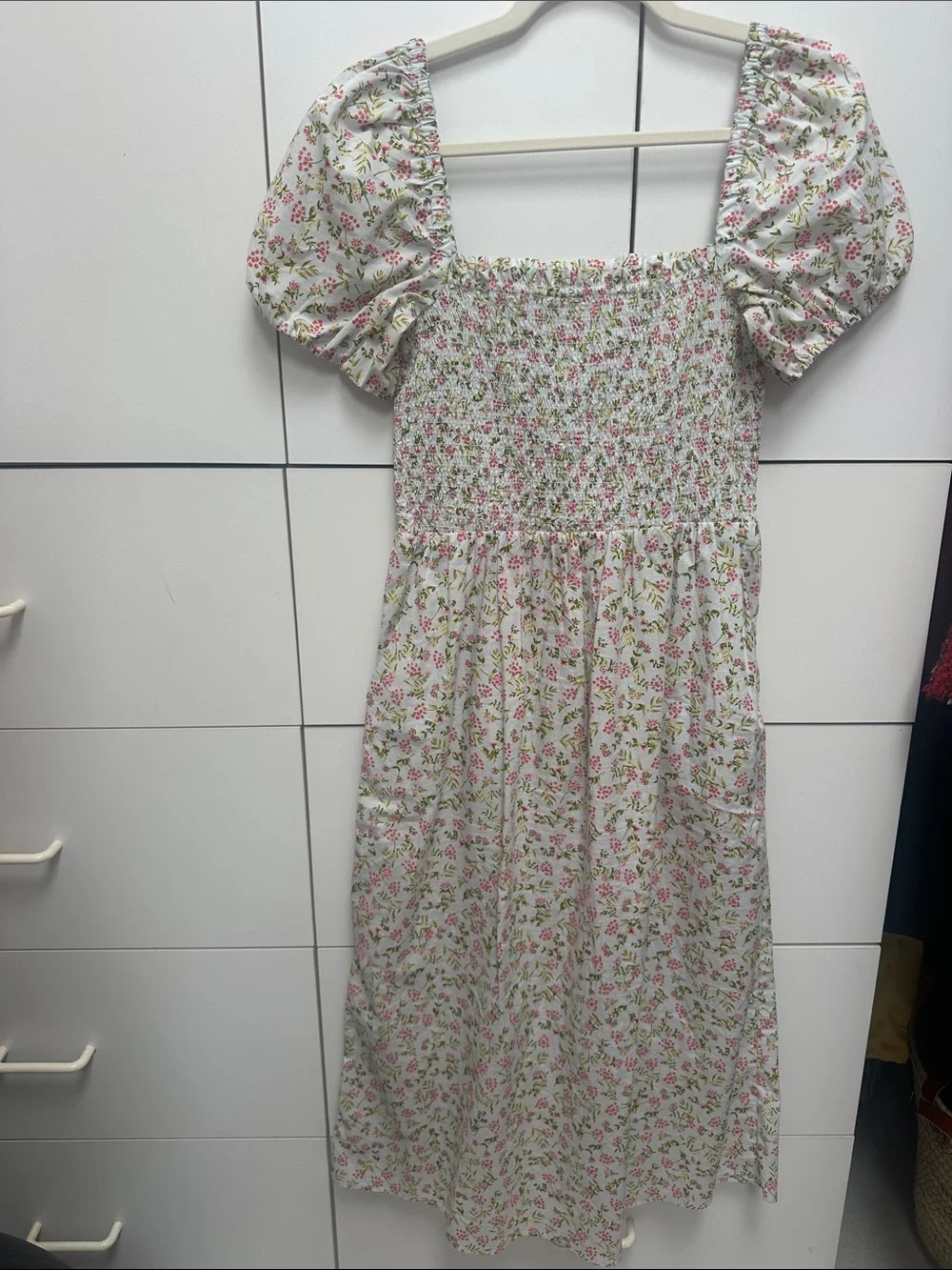 J. Crew smocked bodice