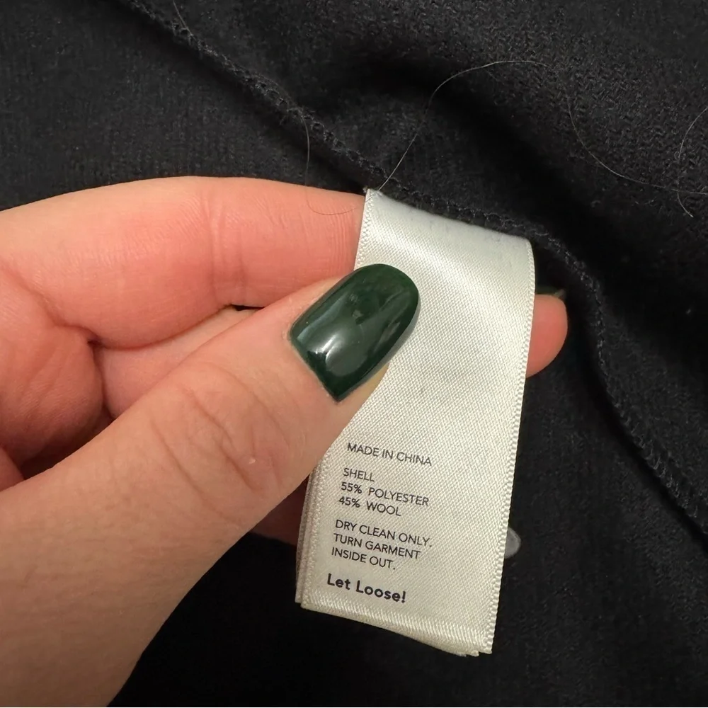 Kate spade Saturday black wool button down size S