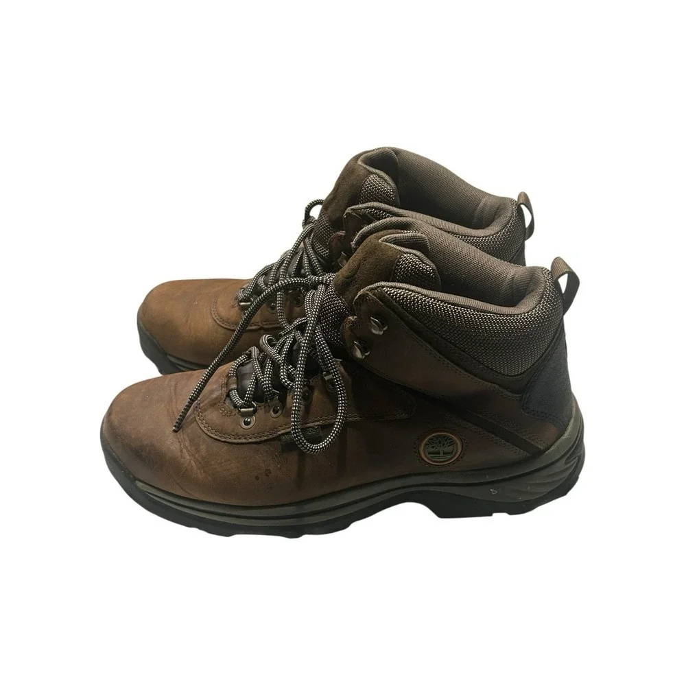 Timberland White Ledge Mid Hiking Boot Men's Brown Leather Waterproof - 12