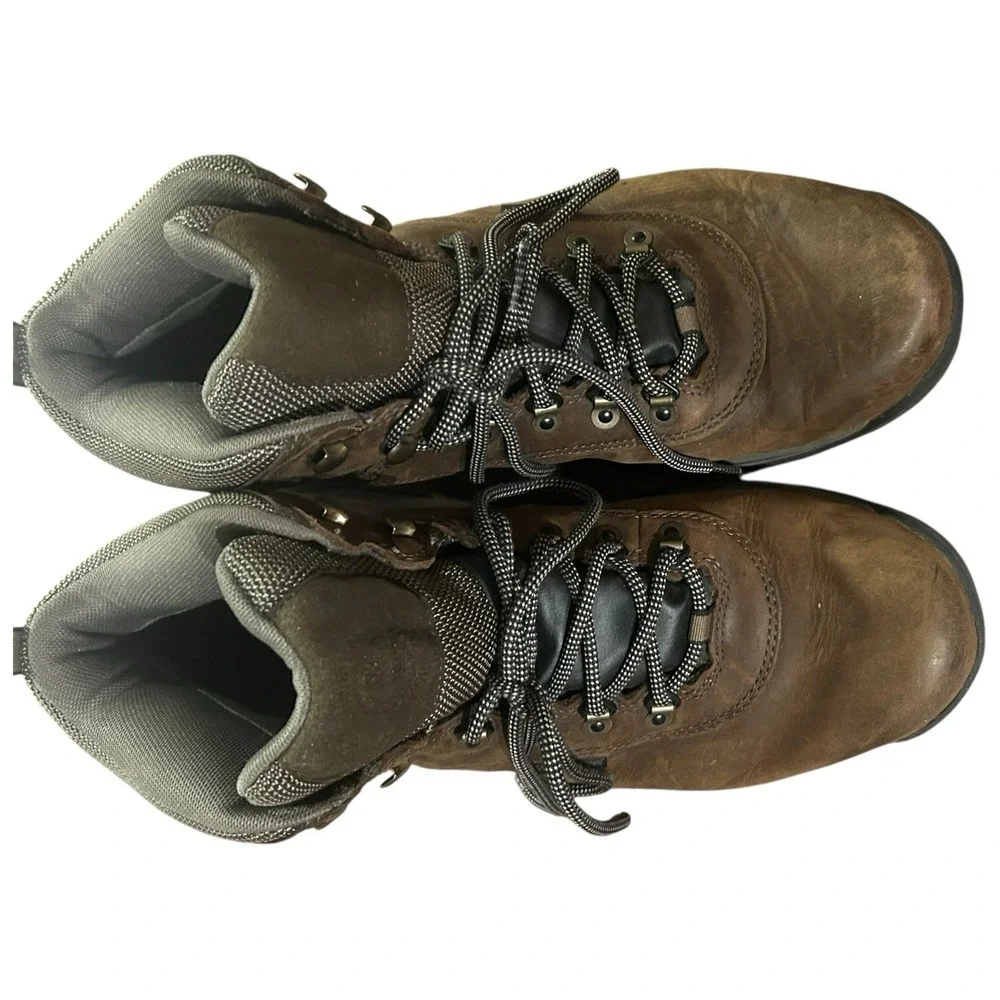 Timberland White Ledge Mid Hiking Boot Men's Brown Leather Waterproof - 12