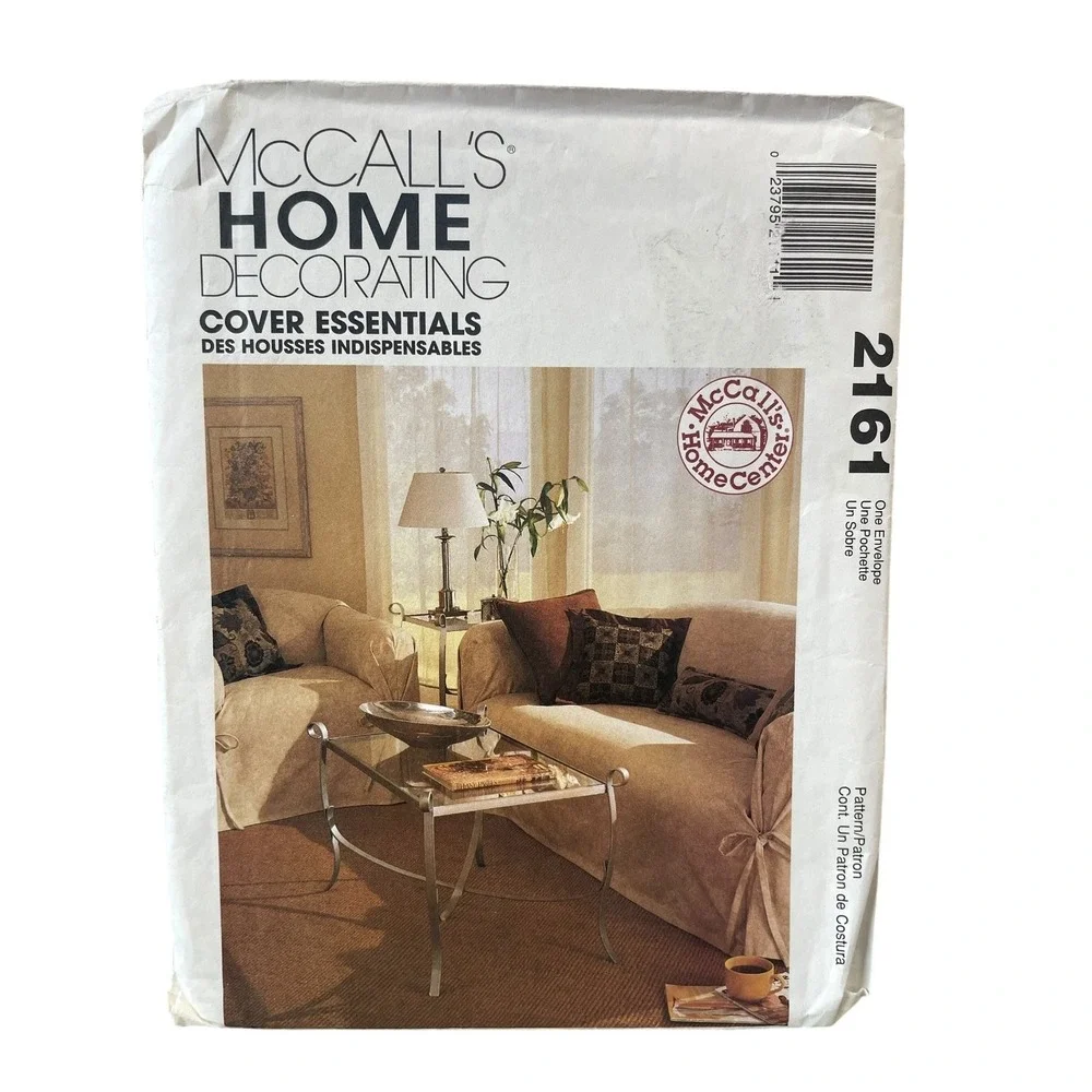McCall's 2161 Home Decorating Slipcovers Sofa Chair Pillows 1990s