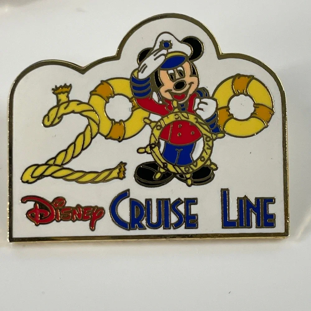 Disney Cruise Line Pin Lot Mickey Mouse 2000 Ship Logo Enamel Trading Pins 3pc