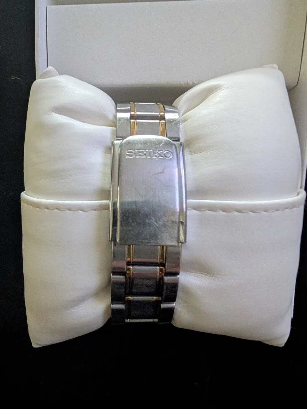 Seiko Two-Tone Silver and Gold Chronograph Watch