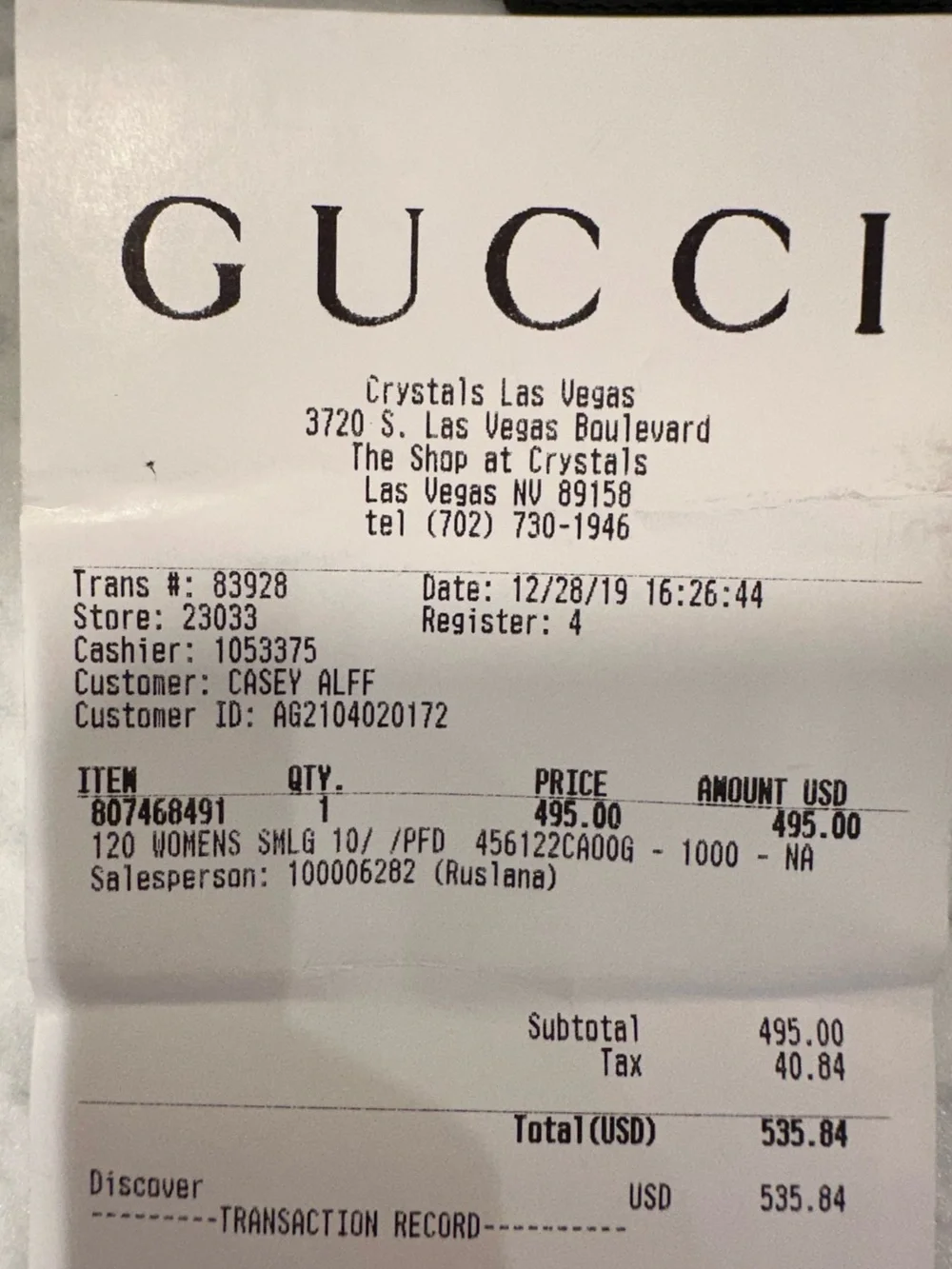 N/A gucci bifold