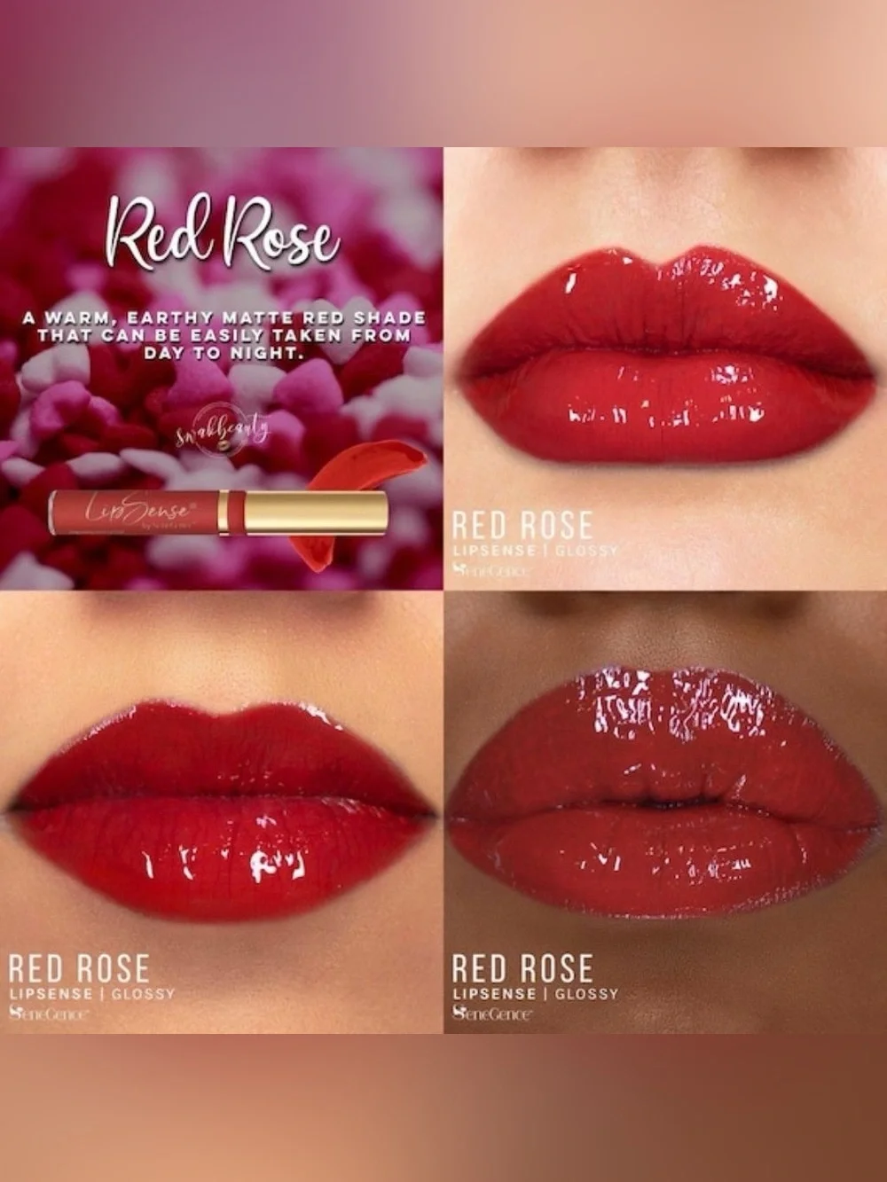 SeneGence Red Rose Glossy Lipstick — LIPSENSE