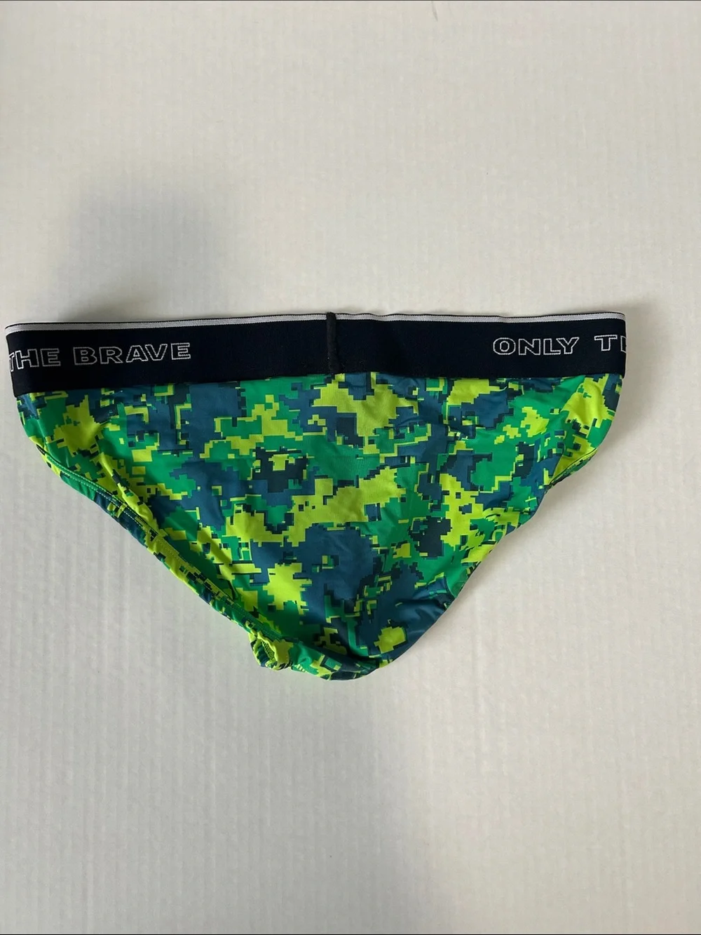 DIESEL Neon Green Pixel Print Bikini Briefs