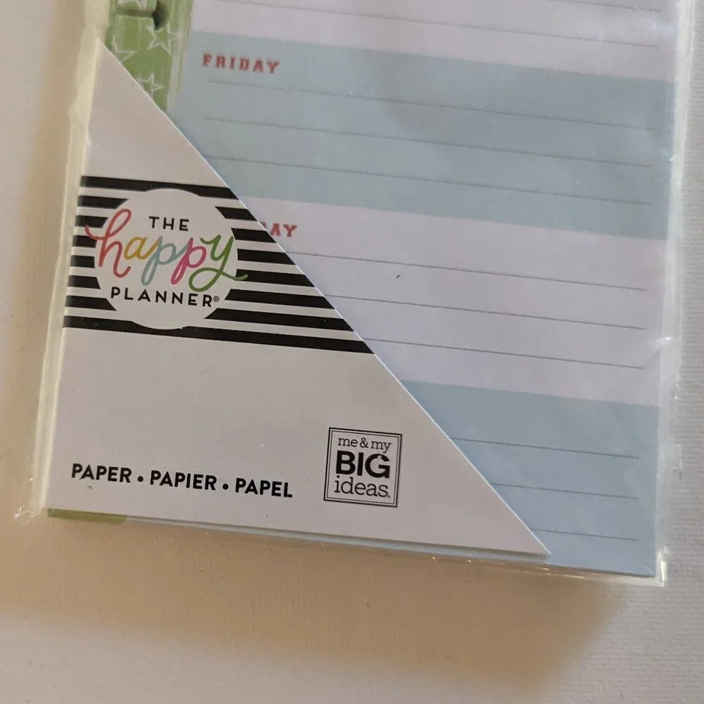 NWT Happy Planner 'All Star Schedule' 60 Classic Half Sheet Weekly Filler Paper