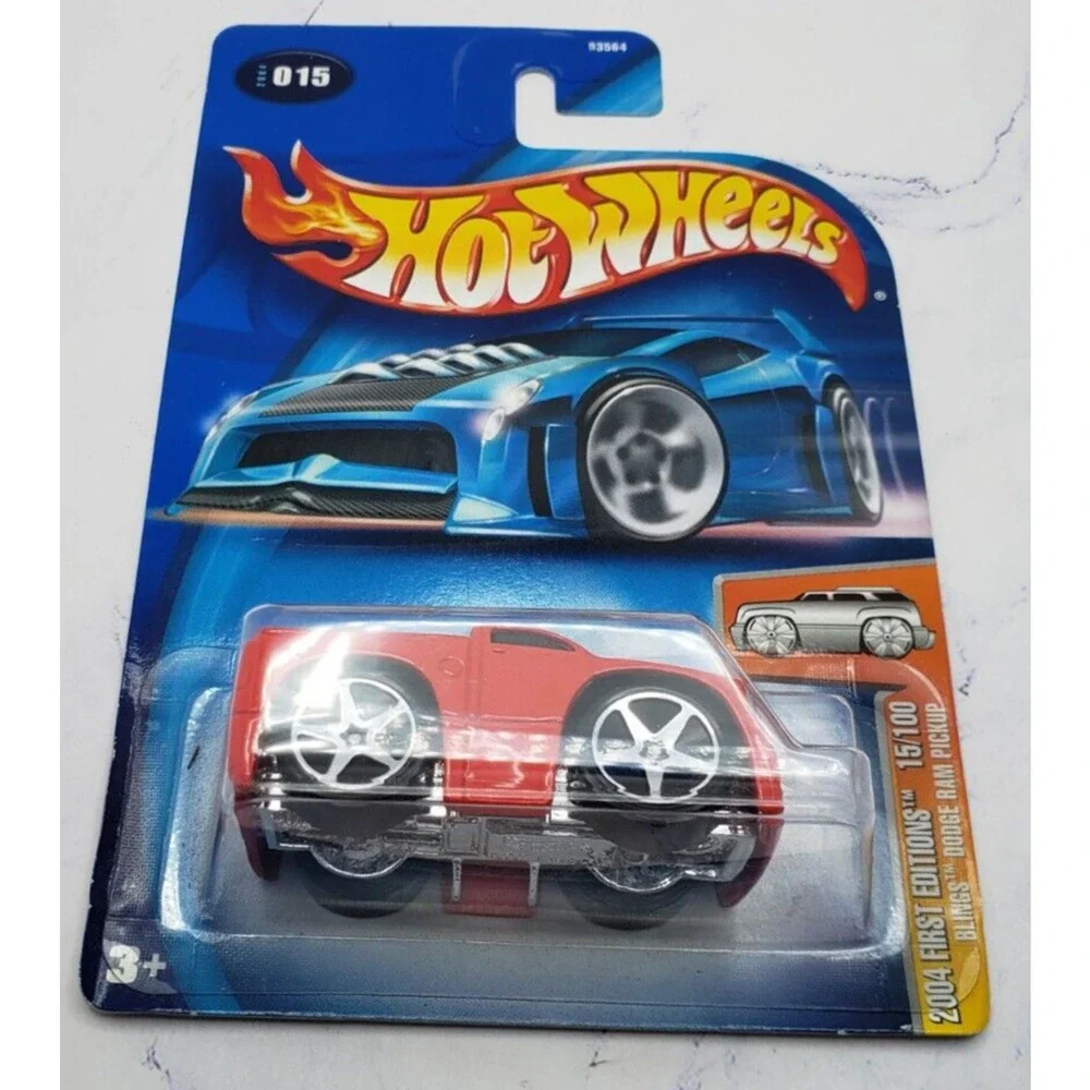 Hot Wheels 2004 First Editions 15/100 Blings Dodge Ram Pickup #015 Red