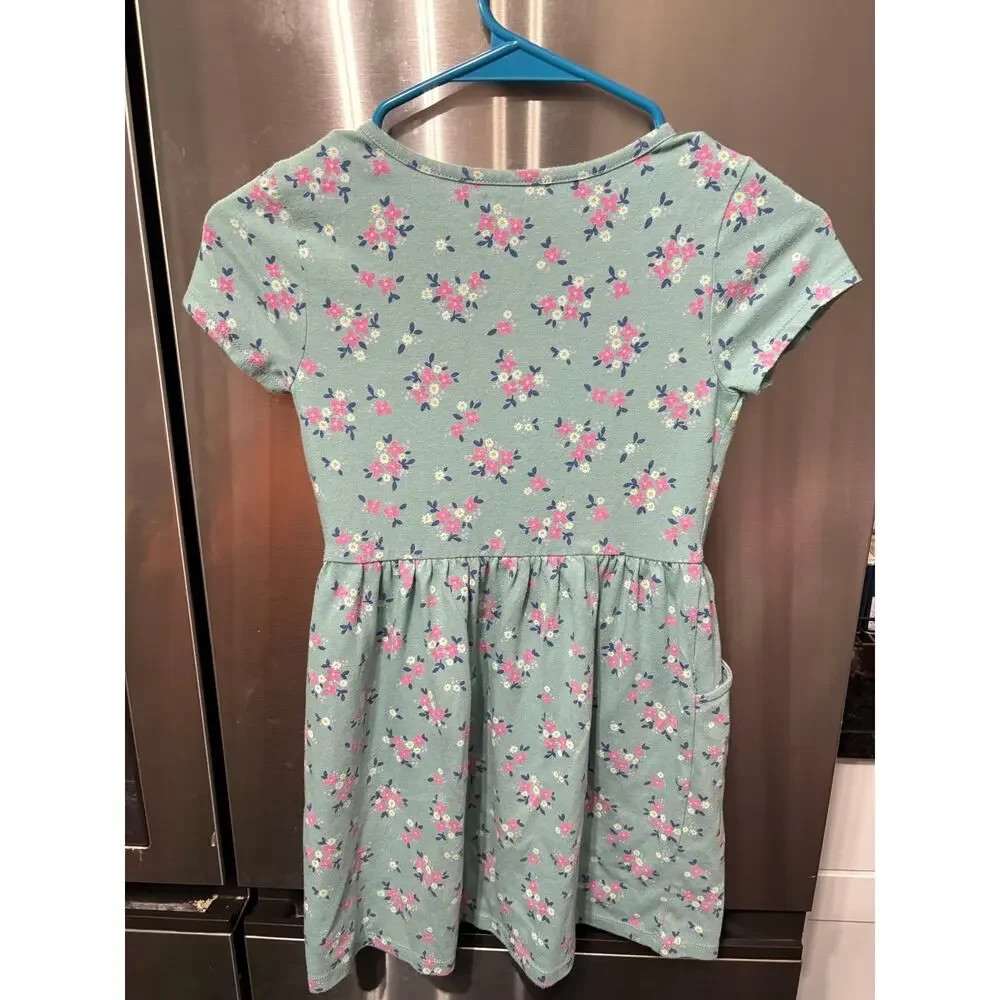 $5/15Blue Floral Dress w/ Pockets - M (7/8)