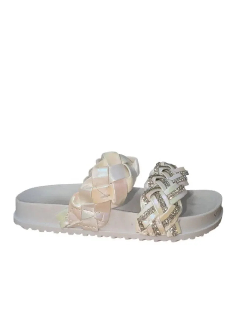 Elli by Capelli Girls' Slide Braided Sandals, Size 10 / 11 - O