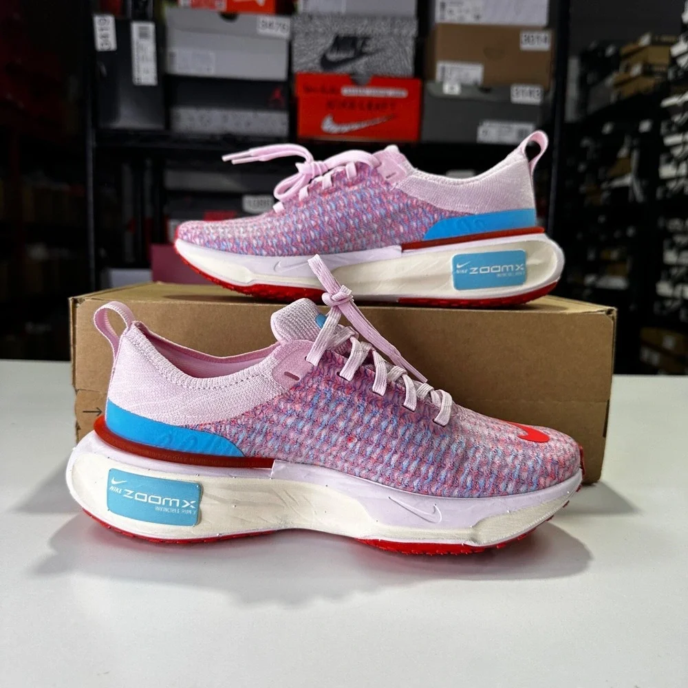 WMNS NIKE ZOOMX INVINCIBLE RUN FLYKNIT 3 PINK FOAM-CRIMSON SZ 6.5 [DR2660-600]