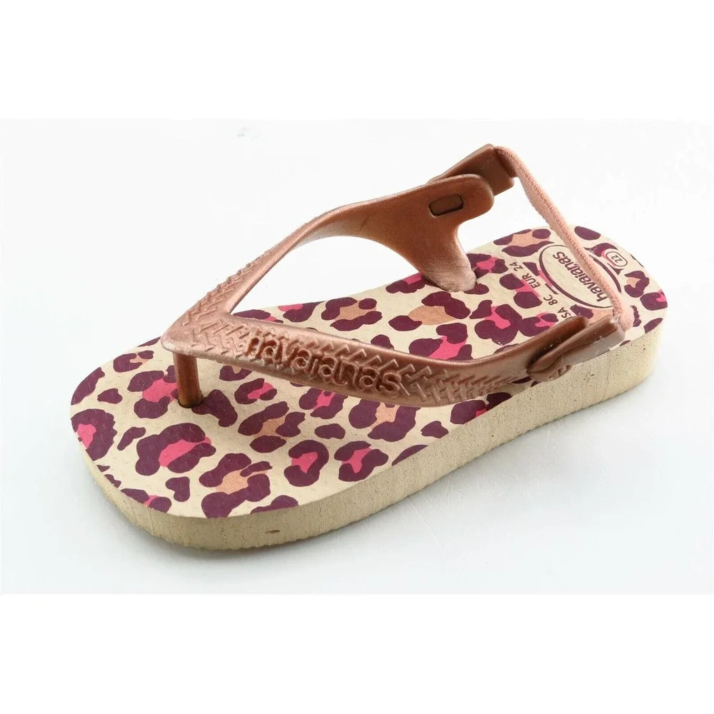 Havaianas Toddler‎ Girls 8 Medium Brown Flip Flop Synthetic
