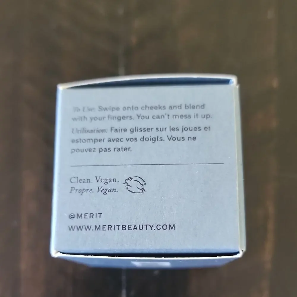 MERIT BEAUTY Flush Balm Creamy Blush & Lip Tint Shade Le Bonbon Pink Full Size