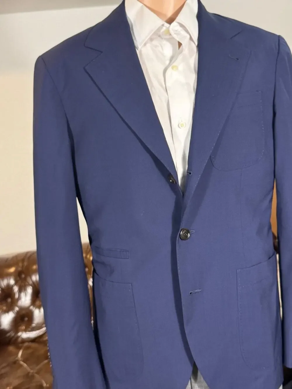 Brunello Cucinelli Blue Blazer Wool 50IT 40R US Sportcoat Jacket Italy