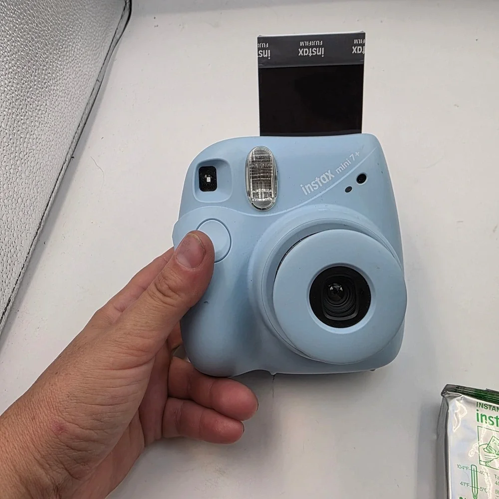 Fujifilm Instax Mini 7+ Instant Film Camera Light Blue with 20 Exposures Film A1