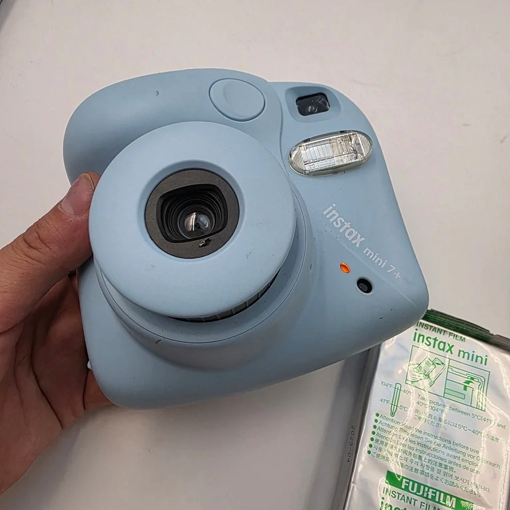 Fujifilm Instax Mini 7+ Instant Film Camera Light Blue with 20 Exposures Film A1