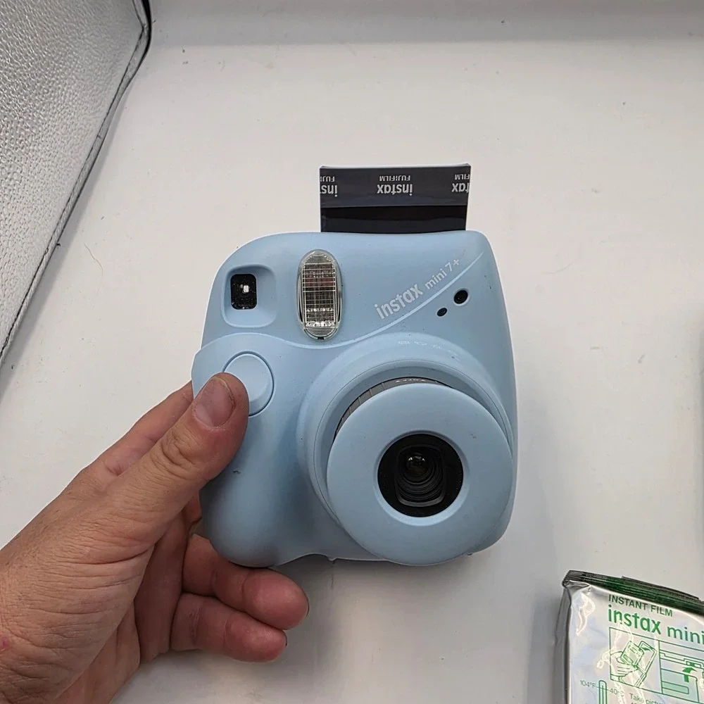 Fujifilm Instax Mini 7+ Instant Film Camera Light Blue with 20 Exposures Film A1