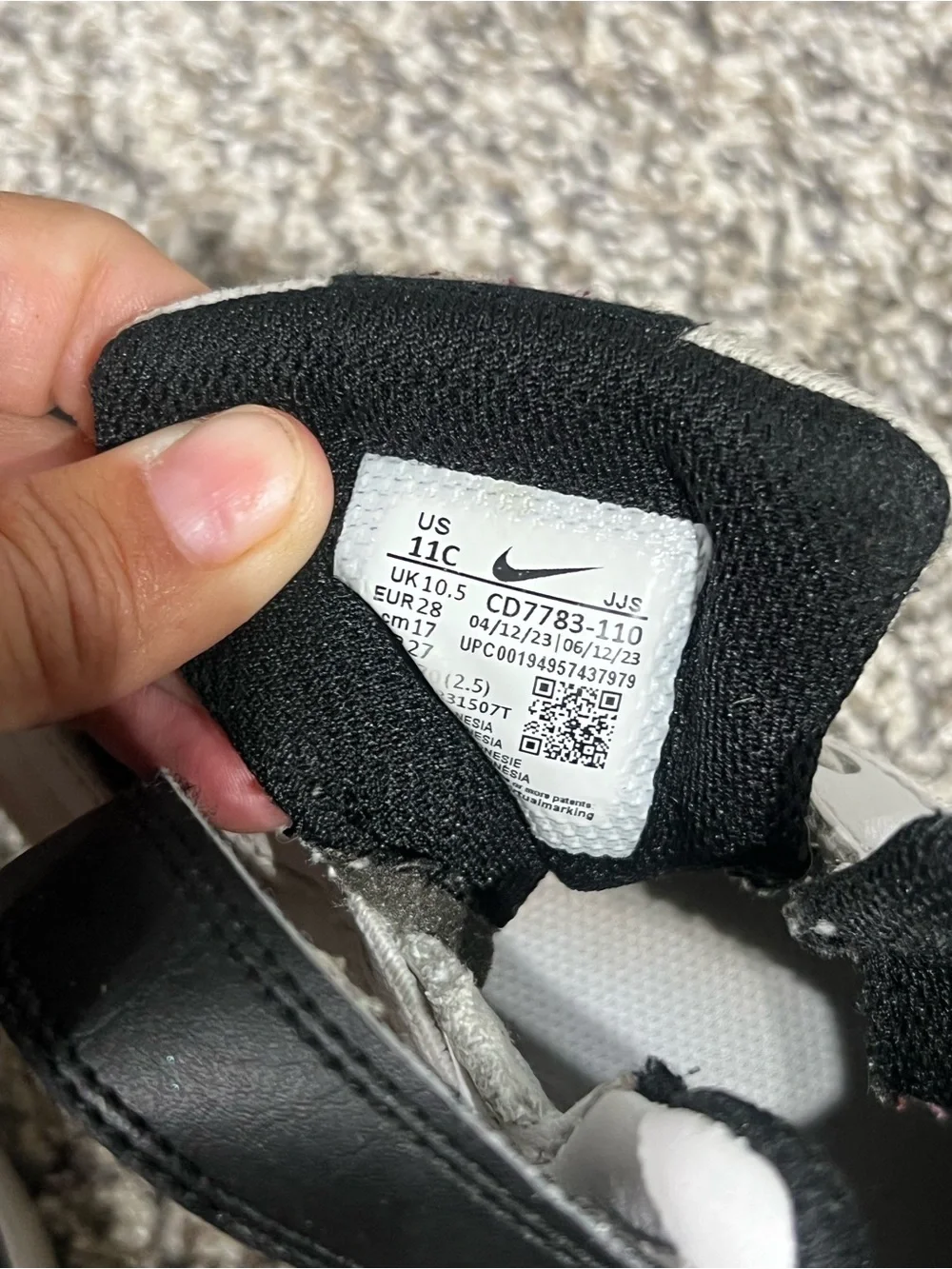 Nike toe leather