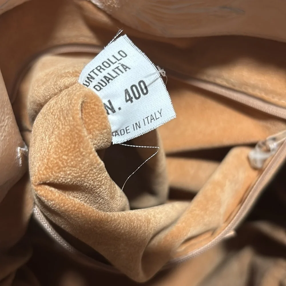 FALOR leather sunflower stamped bag