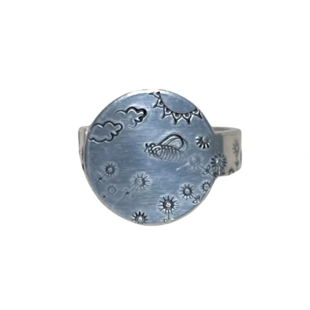 Handmade medallion ring