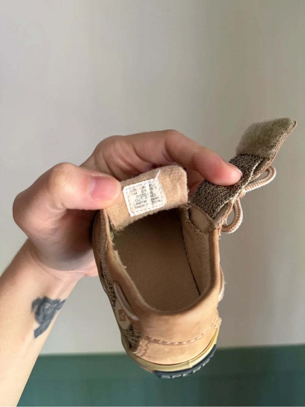 Sperry worn has