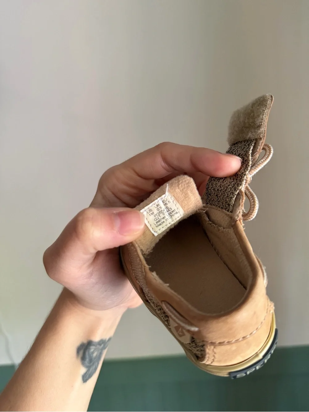Sperry worn has