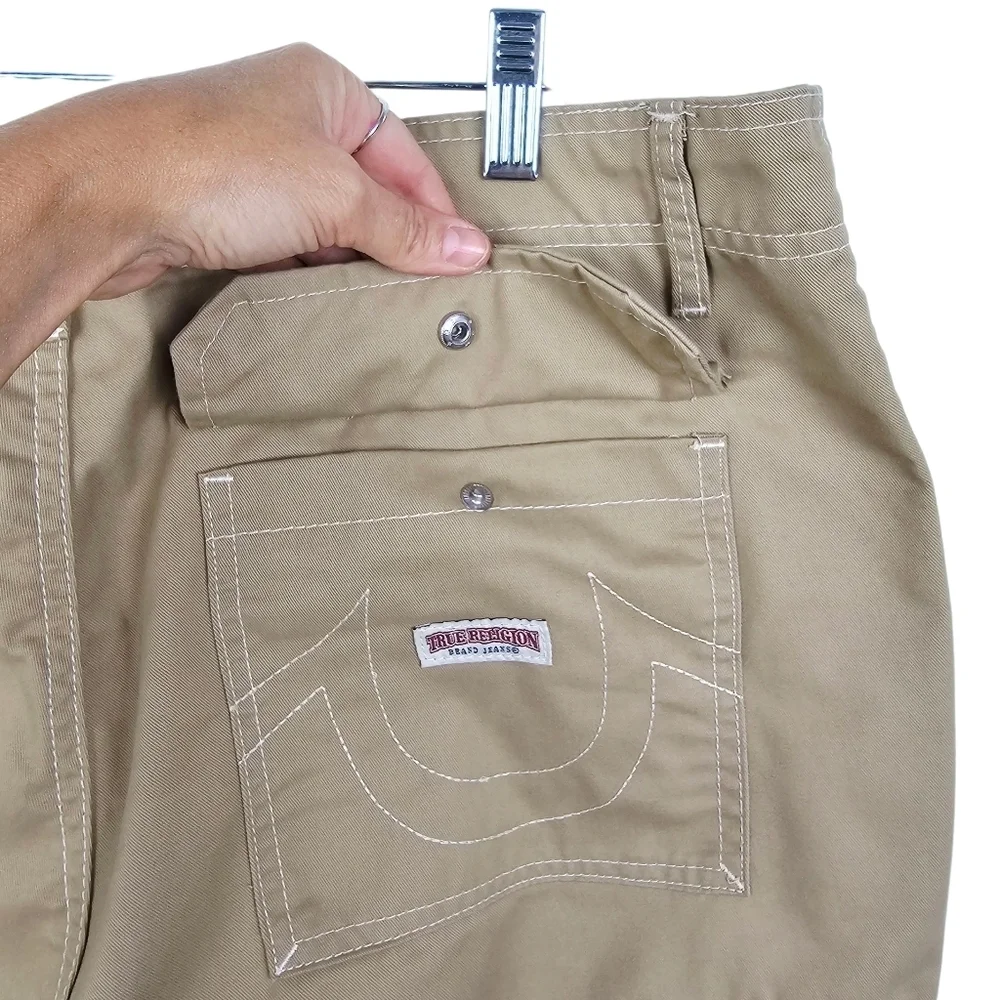 True Religion Men's Travertine Tan Cargo Pants #108335 NWT