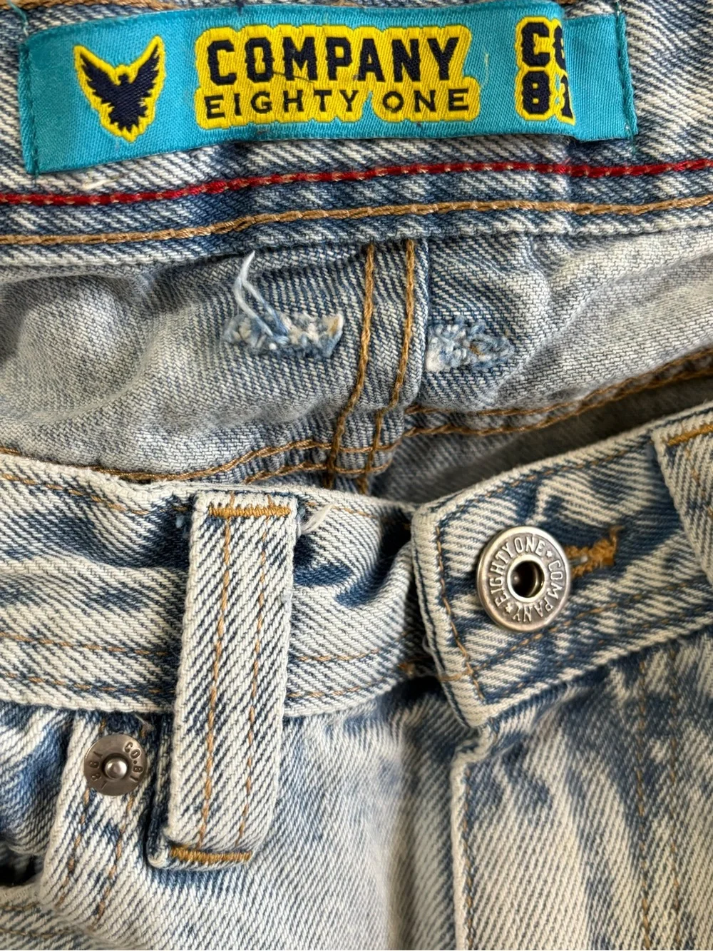 Vintage Light Wash Denim Baggy Shorts
