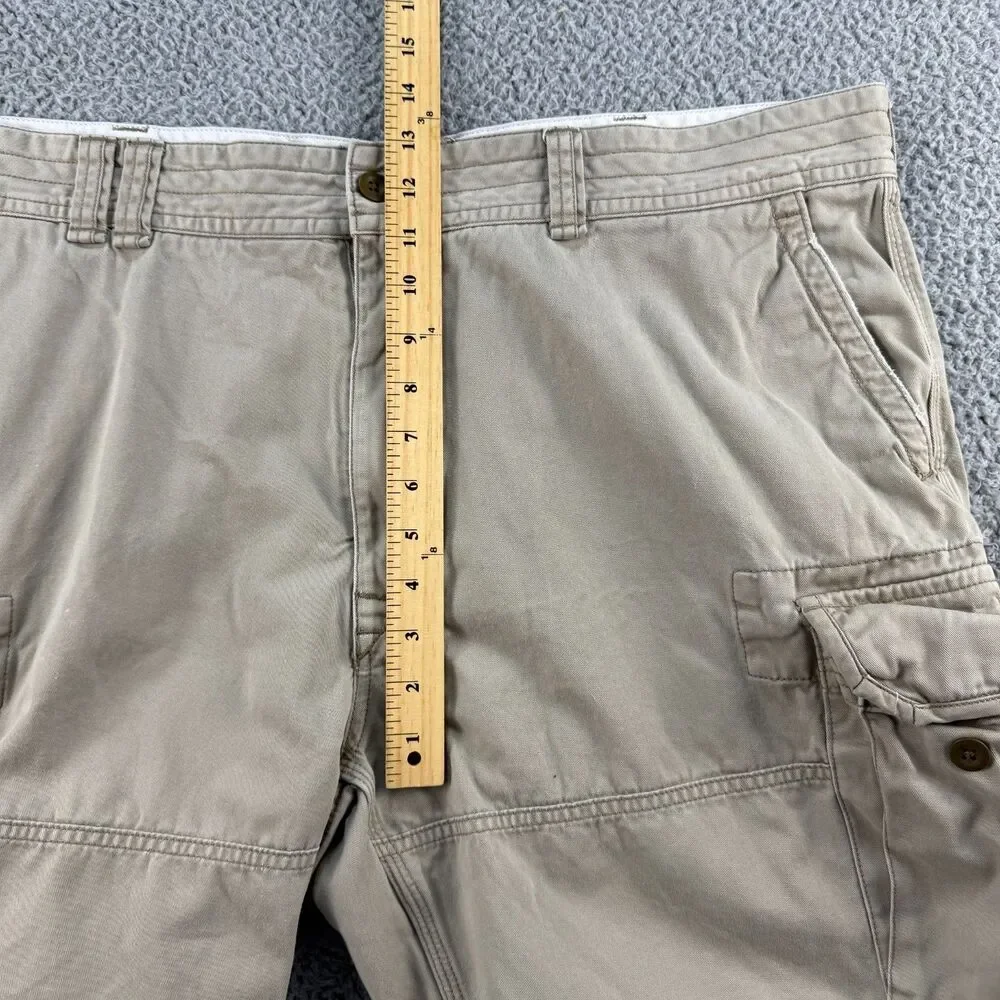 Vintage Polo Ralph Lauren Chino Cargo Shorts Mens 42 Baggy Y2K Tan Beige Summer