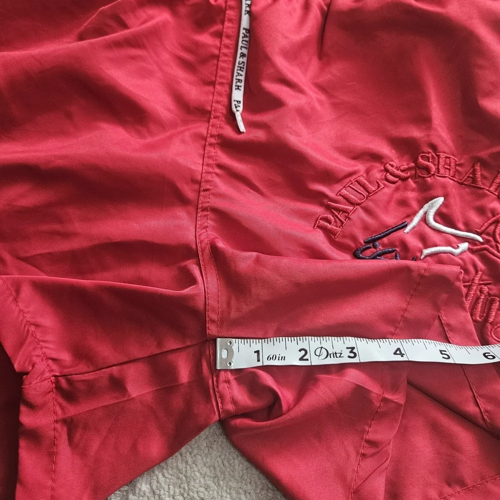 Paul & Shark Red Yachting Swim Trunks with Mesh Lining