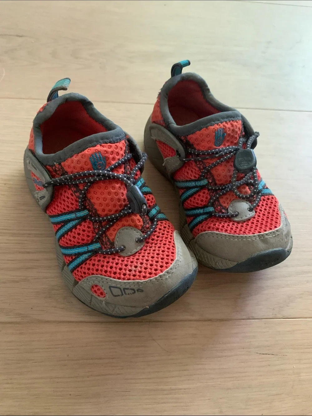 Teva Kids Coral Mesh Sneakers with Teal Orange Accents Toddler Size 8