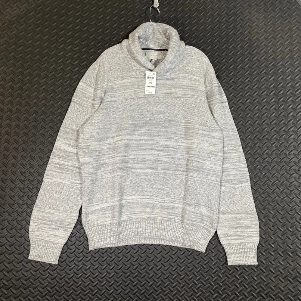 NWT‎ Sun + Stone Gray Pullover Long Sleeve Sweater Men's Size XXL