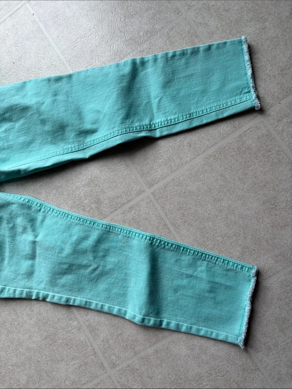 Justice Girls Aqua Turquoise Ankle Jeggings size 14