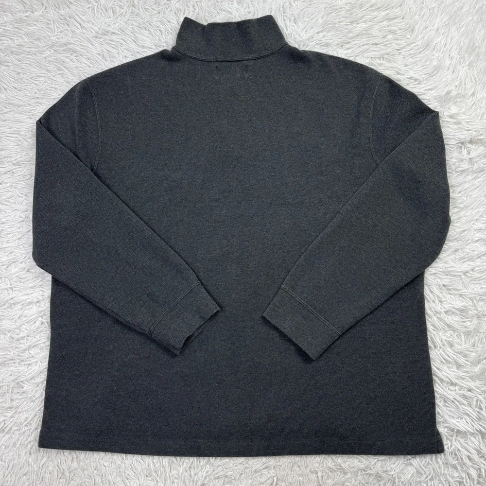 Polo Ralph Lauren Sweater Mens Extra Large Gray‎ 1/4 Zip 100% Cotton Pony Preppy